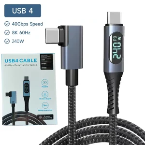 USB4 LED Cable – 8K, 40Gbps, 240W USB-C