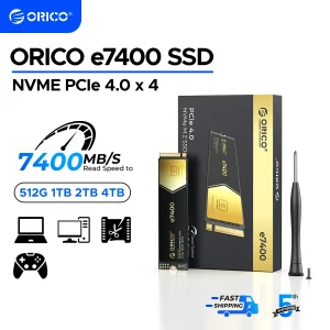 ORICO Gaming PCIe4.0 M.2 NVMe SSD PS5 7400MB/S